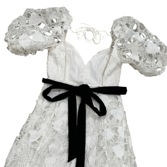 For Love & Lemons Marlene Heart-embroidery Midi Dress - Picture 5 of 10